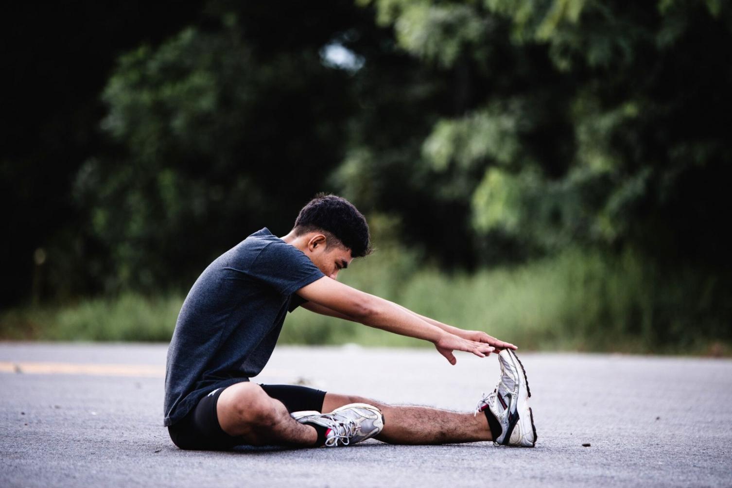 Athletes learning safe training techniques